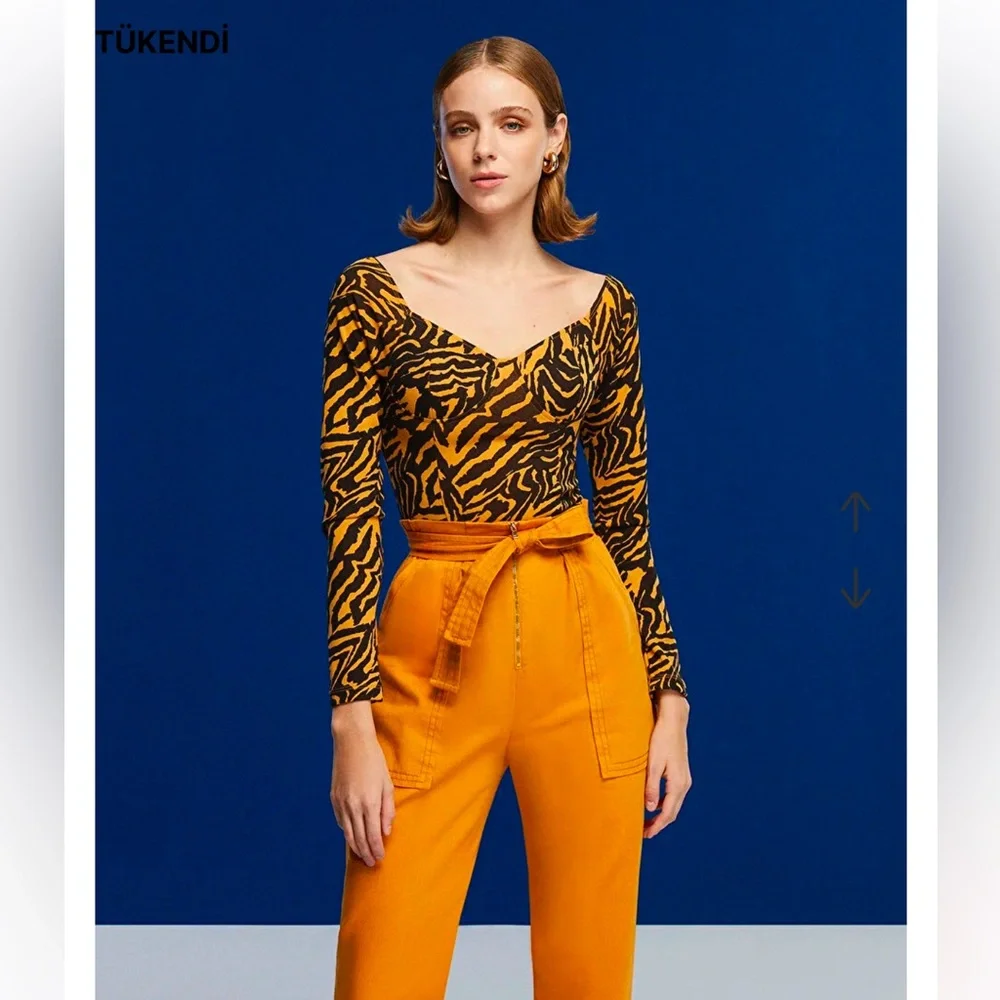 Nocturne tiger print long sleeve bodysuit - Picture 1 of 10